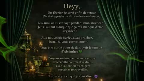 Snapshot of absinthee chatting on 2, 2, 2026 absy online show from 2, 2, 2026