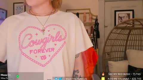Snapshot of beckthetongue chatting on 6, 5, 2026 Beck the tongue online show from 6, 5, 2026