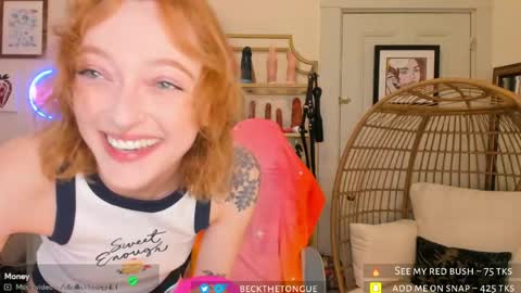 Snapshot of beckthetongue chatting on 21, 5, 2026 Beck the tongue online show from 21, 5, 2026