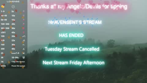 Snapshot of heavensent2hellbound chatting on 5, 11, 2025 AJ online show from 5, 11, 2025