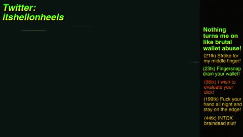 Snapshot of hell_on_heels_ chatting on 16, 1, 2025 - show loyalty and subscribe - online show from 16, 1, 2025