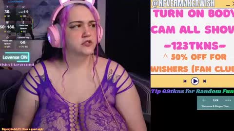 Snapshot of nevermakeawish chatting on 29, 4, 2026 Wishs Playground online show from 29, 4, 2026
