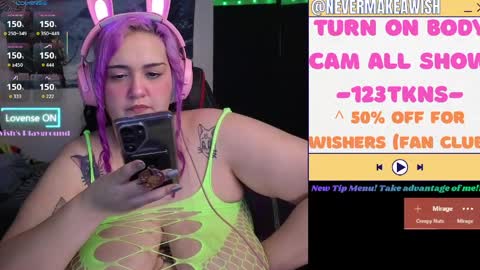 Snapshot of nevermakeawish chatting on 8, 5, 2026 Wishs Playground online show from 8, 5, 2026