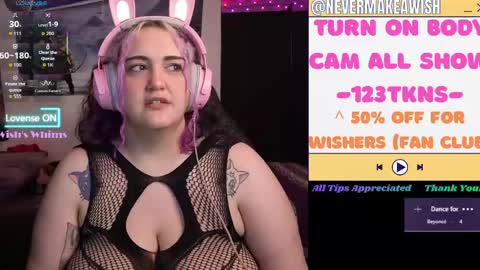 Snapshot of nevermakeawish chatting on 19, 5, 2026 Wishs Playground online show from 19, 5, 2026