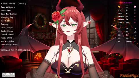 Snapshot of passionyx chatting on 20, 12, 2024 Succubus Nyx online show from 20, 12, 2024
