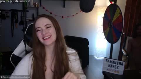 Snapshot of samanthahayesxoxo chatting on 20, 2, 2025 The Real Samantha Hayes haha online show from 20, 2, 2025
