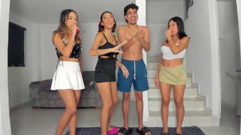 black hair GIORGIA --  redhair RILEY -brown hair APRIL online show from 8, 3, 2025