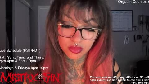 Mistrx Sin online show from 7, 6, 2026