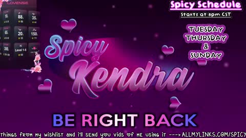 Snapshot of spicykendra chatting on 24, 1, 2025 Kendra online show from 24, 1, 2025