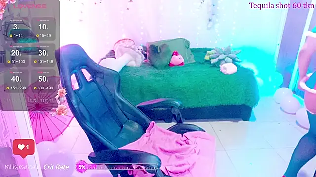 MilkyXSakura online show from 17, 2, 2025