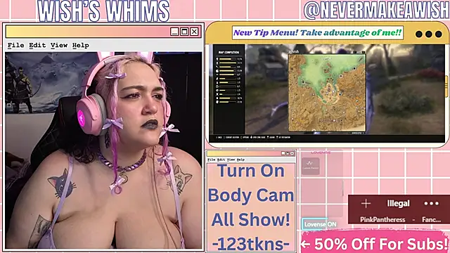 Snapshot of nevermakeawish chatting on 1, 7, 2026 nevermakeawish online show from 1, 7, 2026