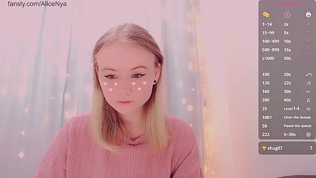 AliceNya cute online show from 11, 1, 2026