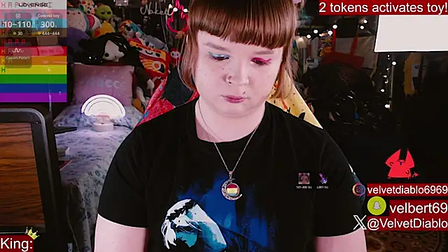 Snapshot of VelvetDiablo chatting on 4, 6, 2026 VelvetDiablo online show from 4, 6, 2026