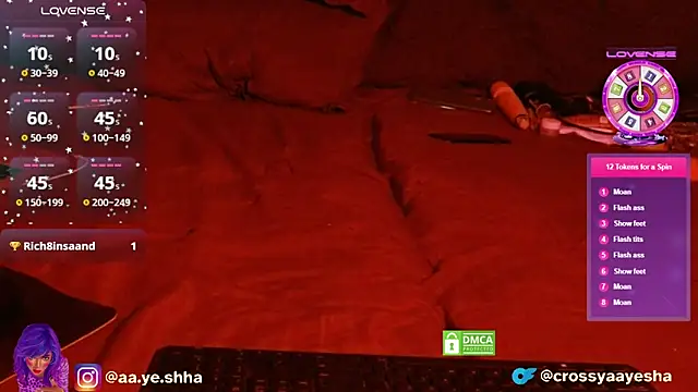 CrossyAayesha online show from 13, 12, 2025